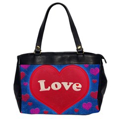 Love Theme Concept  Illustration Motif  Oversize Office Handbag (two Sides) by dflcprints