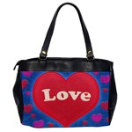 Love theme concept  illustration motif  Oversize Office Handbag (Two Sides) Back