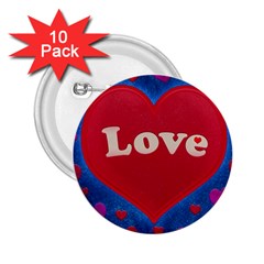 Love Theme Concept  Illustration Motif  2 25  Button (10 Pack) by dflcprints