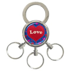 Love Theme Concept  Illustration Motif  3-ring Key Chain