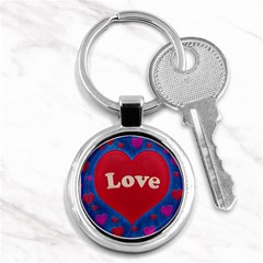 Love Theme Concept  Illustration Motif  Key Chain (round) by dflcprints