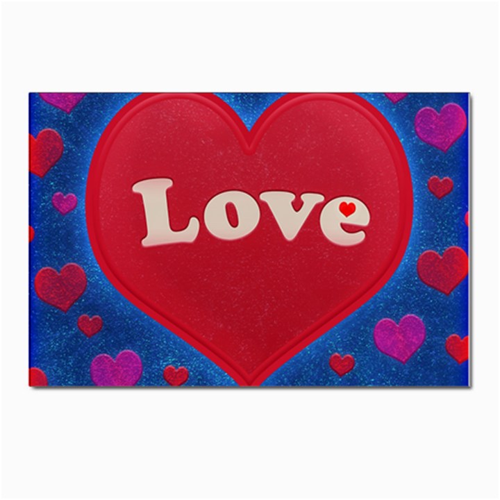 Love theme concept  illustration motif  Postcards 5  x 7  (10 Pack)