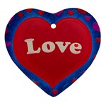 Love theme concept  illustration motif  Heart Ornament (Two Sides) Back