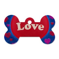 Love Theme Concept  Illustration Motif  Dog Tag Bone (two Sided)