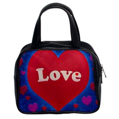 Love Theme Concept  Illustration Motif  Classic Handbag (two Sides) by dflcprints