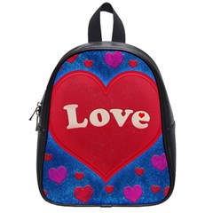 Love Theme Concept  Illustration Motif  School Bag (small) by dflcprints