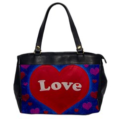 Love Theme Concept  Illustration Motif  Oversize Office Handbag (one Side) by dflcprints