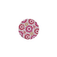 Feminine Flowers Pattern 1  Mini Button Magnet by dflcprints