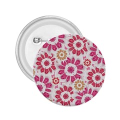 Feminine Flowers Pattern 2 25  Button