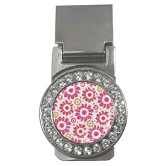 Feminine Flowers Pattern Money Clip (cz)