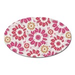 Feminine Flowers Pattern Magnet (Oval) Front