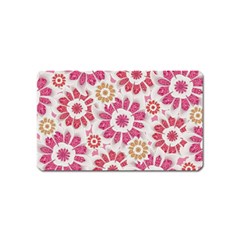 Feminine Flowers Pattern Magnet (name Card) by dflcprints