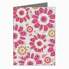 Feminine Flowers Pattern Greeting Card (8 Pack)