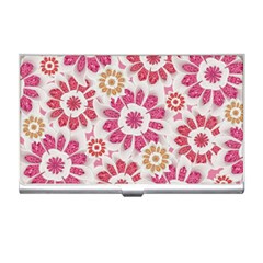 Feminine Flowers Pattern Business Card Holder