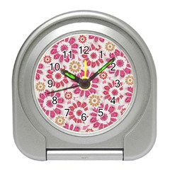 Feminine Flowers Pattern Desk Alarm Clock by dflcprints