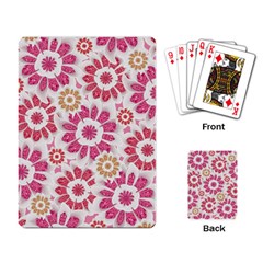 Feminine Flowers Pattern Playing Cards Single Design by dflcprints