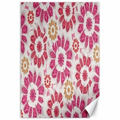 Feminine Flowers Pattern Canvas 12  X 18  (unframed)