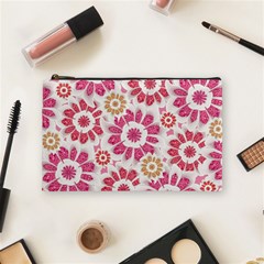 Feminine Flowers Pattern Cosmetic Bag (medium) by dflcprints