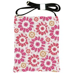 Feminine Flowers Pattern Shoulder Sling Bag by dflcprints