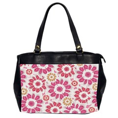 Feminine Flowers Pattern Oversize Office Handbag (two Sides) by dflcprints