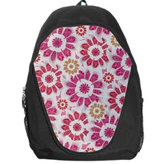 Feminine Flowers Pattern Backpack Bag