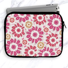 Feminine Flowers Pattern Apple Ipad Zippered Sleeve by dflcprints