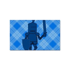 Blue Knight On Plaid Sticker 10 Pack (rectangle) by StuffOrSomething