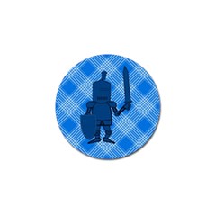 Blue Knight On Plaid Golf Ball Marker 4 Pack by StuffOrSomething