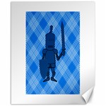 Blue Knight On Plaid Canvas 16  x 20  (Unframed) 15.75 x19.29  Canvas - 1