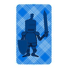 Blue Knight On Plaid Memory Card Reader (rectangular) by StuffOrSomething