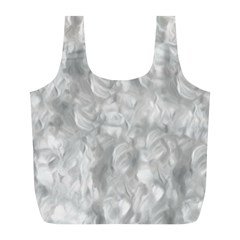 Abstract In Silver Reusable Bag (l) by StuffOrSomething