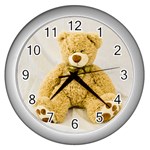 Teddy Wall Clock (Silver) Front