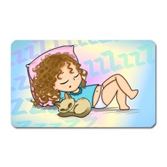 Sleepy Time Magnet (rectangular) by CaterinaBassano