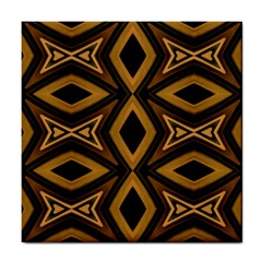 Tribal Diamonds Pattern Brown Colors Abstract Design Ceramic Tile by dflcprints