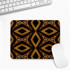 Tribal Diamonds Pattern Brown Colors Abstract Design Small Mouse Pad (rectangle) by dflcprints