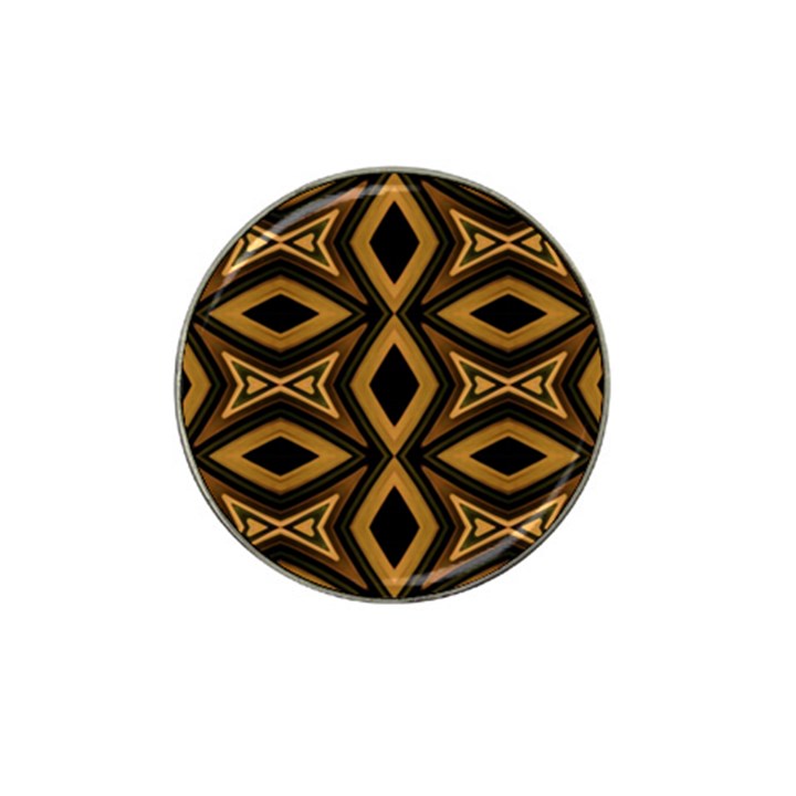 Tribal Diamonds Pattern Brown Colors Abstract Design Golf Ball Marker 10 Pack (for Hat Clip)