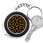 Tribal Diamonds Pattern Brown Colors Abstract Design Measuring Tape Front