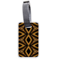 Tribal Diamonds Pattern Brown Colors Abstract Design Luggage Tag (one Side)