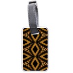 Tribal Diamonds Pattern Brown Colors Abstract Design Luggage Tag (One Side) Front