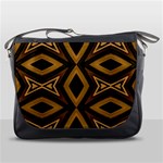 Tribal Diamonds Pattern Brown Colors Abstract Design Messenger Bag Front