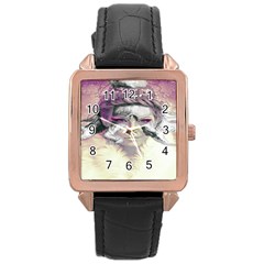 Tentacles Of Pain Rose Gold Leather Watch  by FunWithFibro