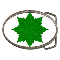 Decorative Ornament Isolated Plants Belt Buckle (oval)