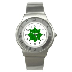 Decorative Ornament Isolated Plants Stainless Steel Watch (slim)