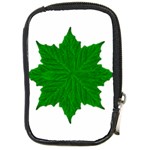 Decorative Ornament Isolated Plants Compact Camera Leather Case Front