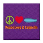 Peace Love & Zeppelin Ceramic Tile Front