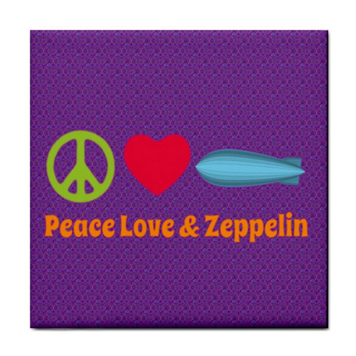 Peace Love & Zeppelin Ceramic Tile