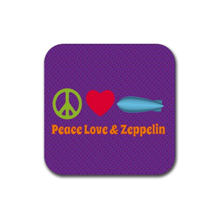 Peace Love & Zeppelin Drink Coaster (Square)