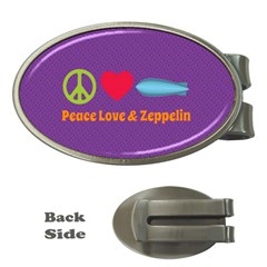 Peace Love & Zeppelin Money Clip (oval)