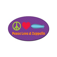 Peace Love & Zeppelin Sticker 100 Pack (oval)