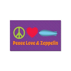 Peace Love & Zeppelin Sticker 100 Pack (rectangle) by SaraThePixelPixie